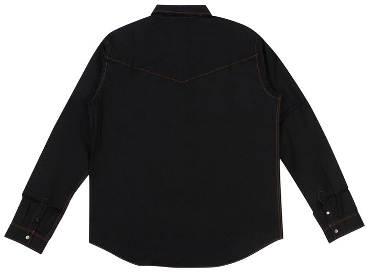 Vlone Long Sleeve Shirt Button Black