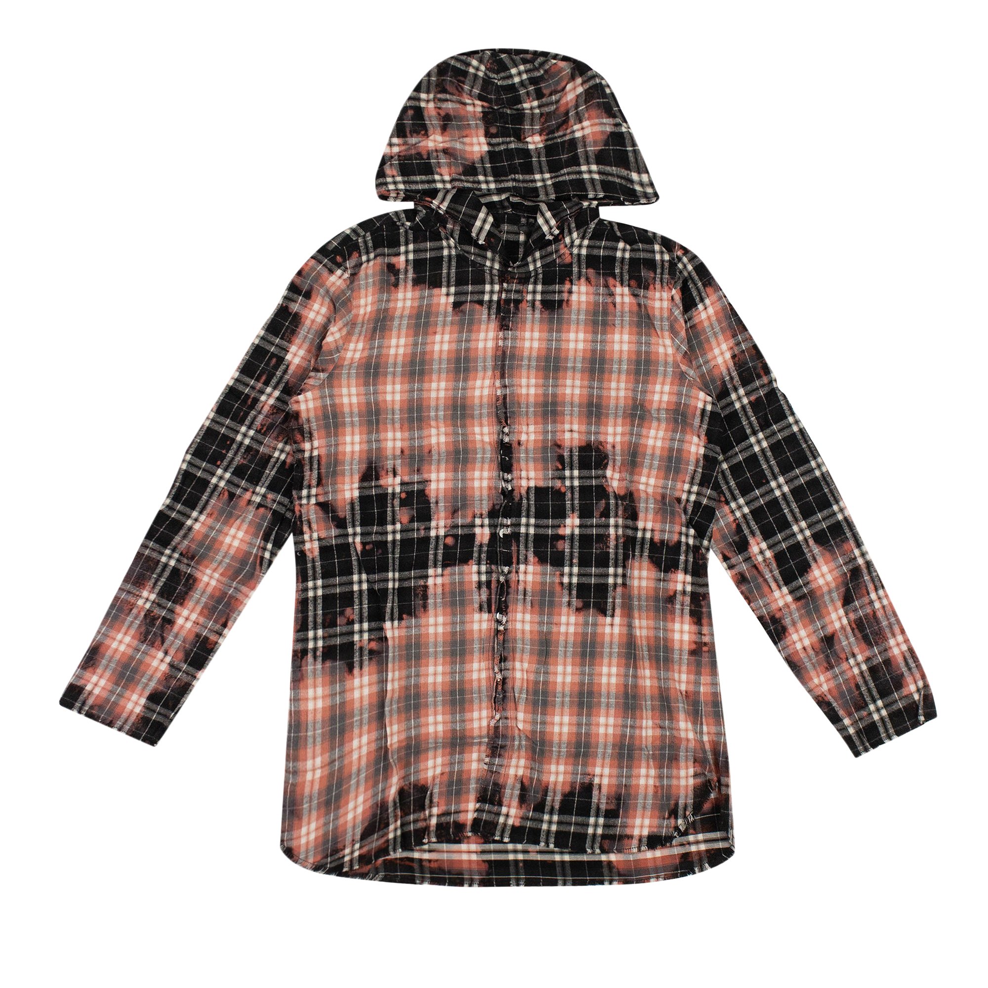 Buy Vlone Flannel Hooded Shirt Black - LS 5 BLK | GOAT
