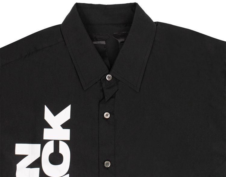 Vlone Real Men Wear Black Short Sleeve Button Up Shirt Black