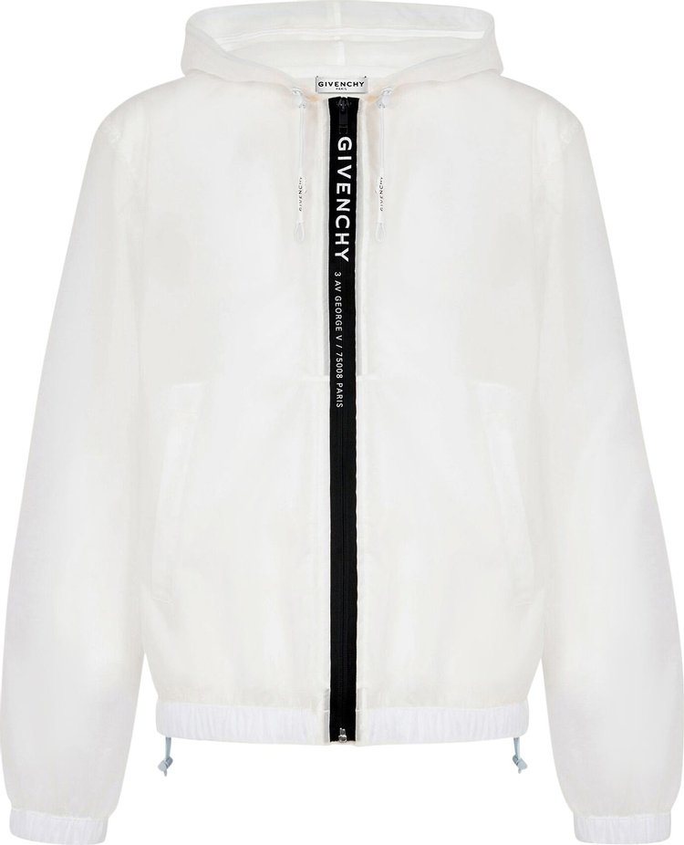 Givenchy Transparent Zip Up Windbreaker 'White'
