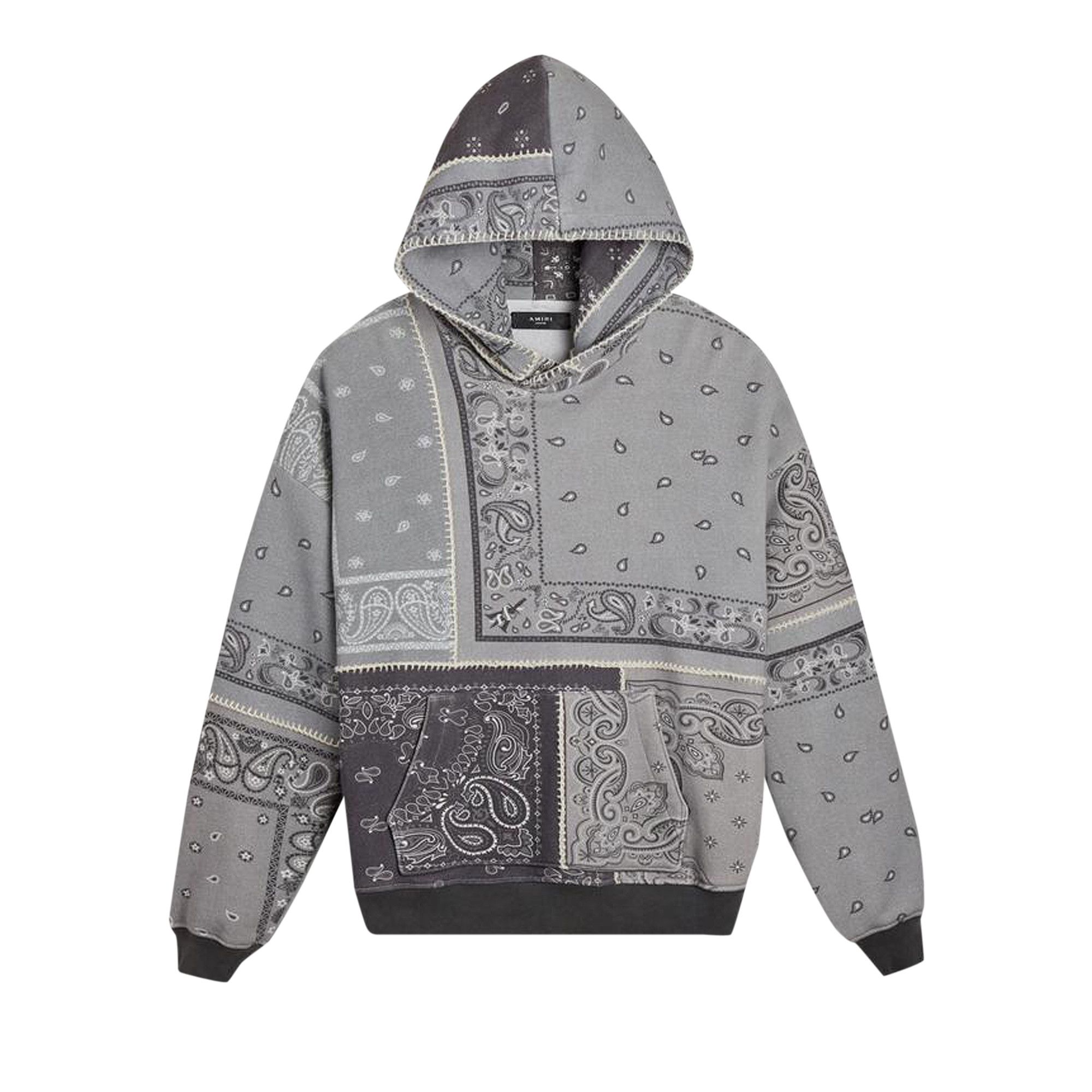 Buy Amiri Oversized Bandana Reconstructed Hoodie 'Black