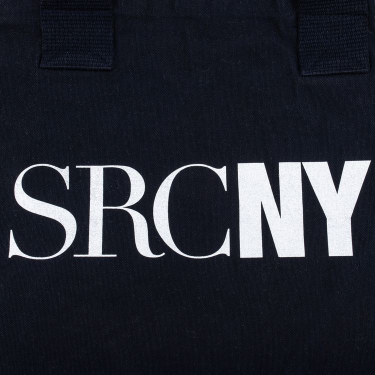 Sporty  Rich SRCNY Tote Bag NavyWhite Print