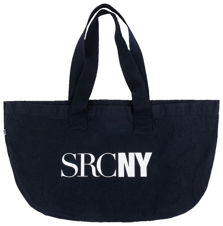 Sporty  Rich SRCNY Tote Bag NavyWhite Print