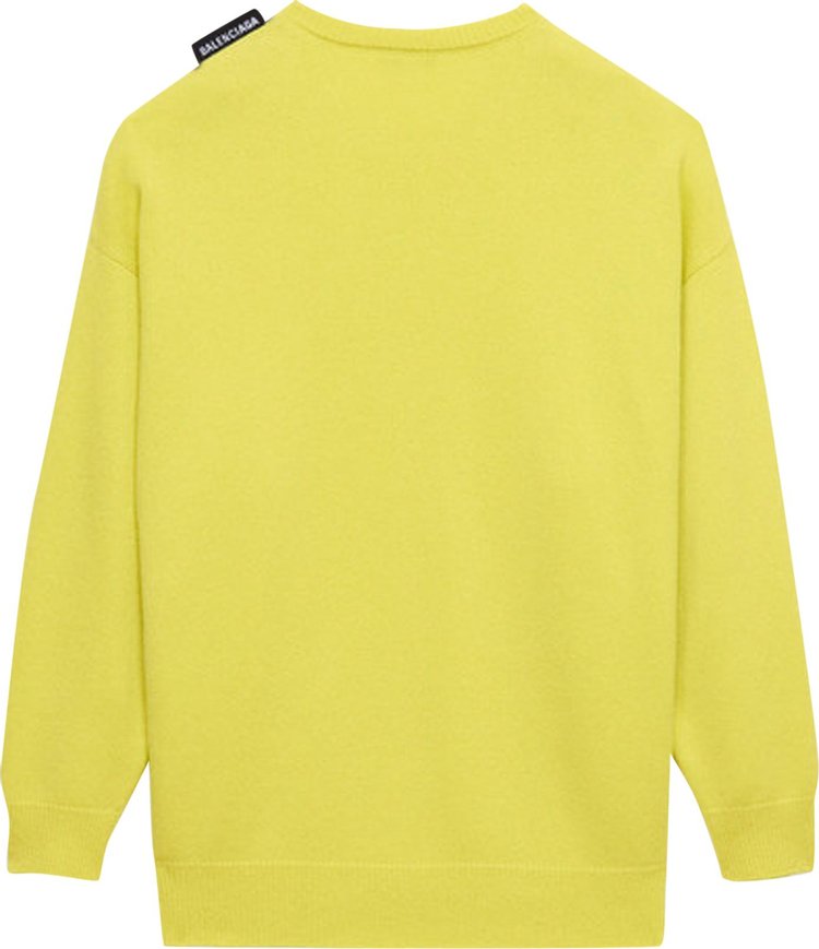 Balenciaga Long Sleeve Crewneck Lime