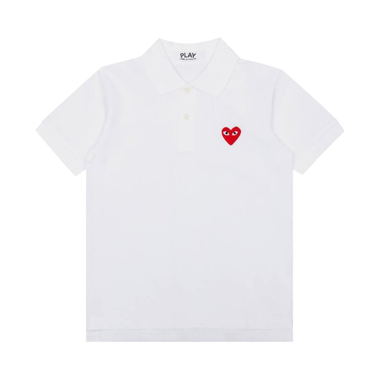 Comme des Garçons PLAY Red Heart Polo Shirt 'White'