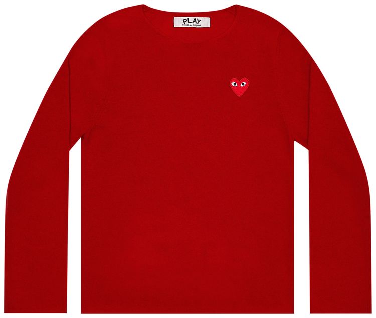 Comme des Garcons PLAY Crewneck Sweater Red