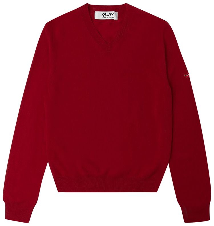 Comme des Garcons PLAY Small Heart Sweater Red