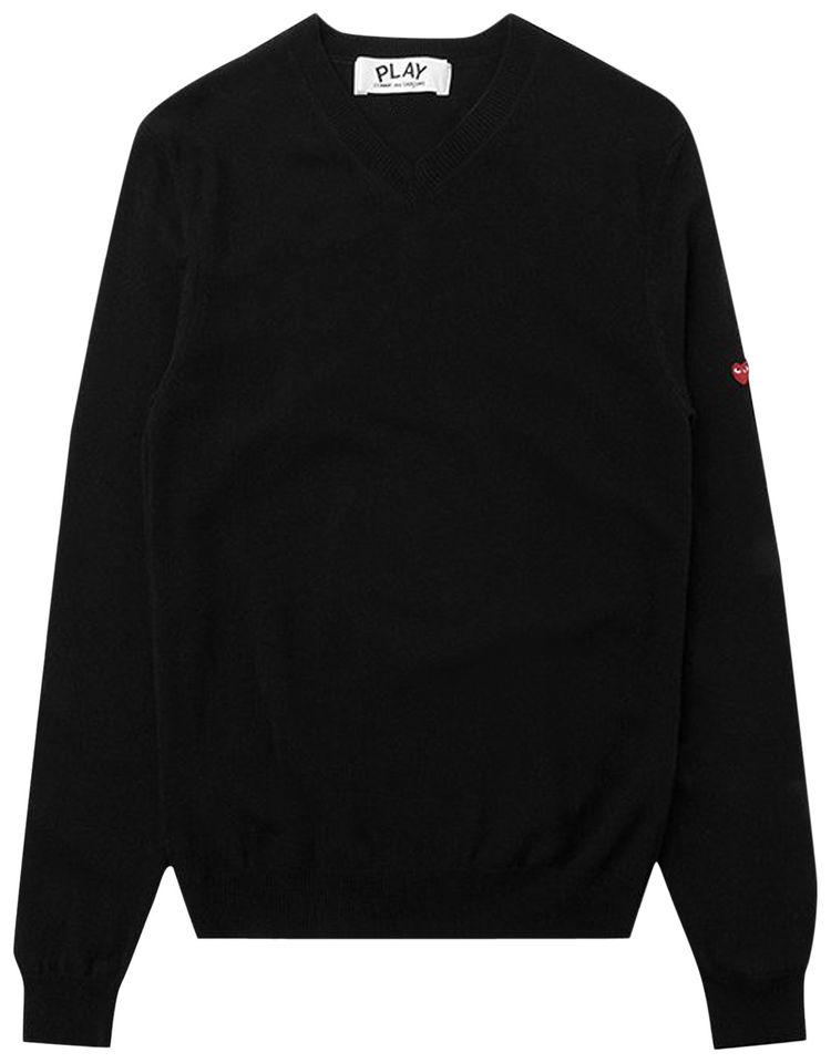 Comme des Garcons PLAY Small Heart Sweater Black