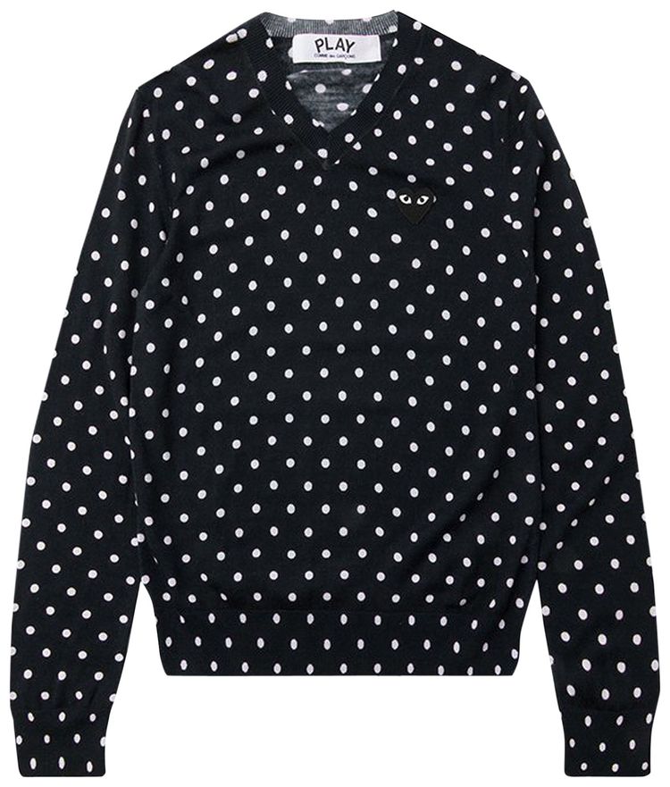 Comme des Garcons PLAY Polka Dot Sweater Navy