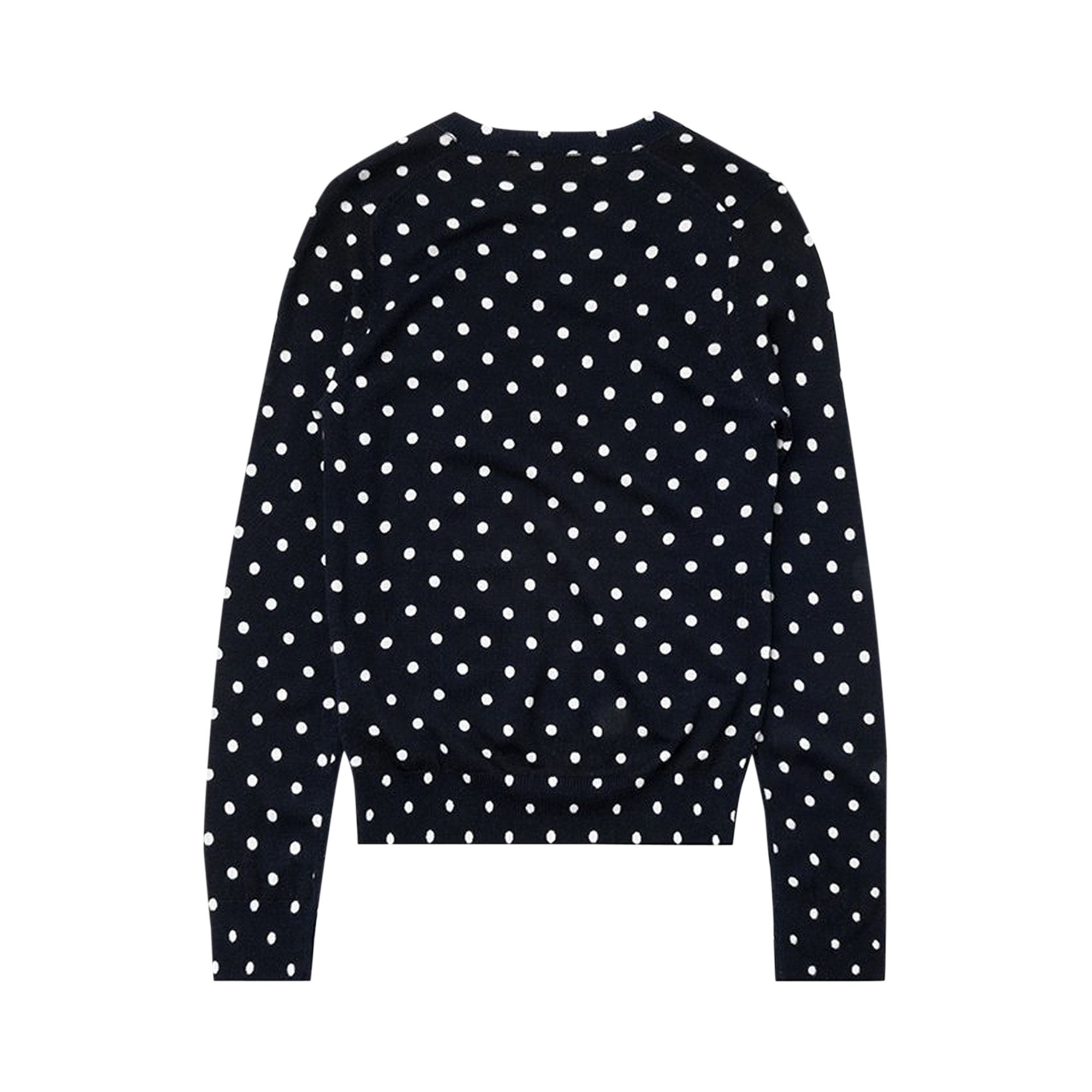 Buy Comme des Garcons PLAY Polka Dot Sweater Navy AZ N035 051 2 GOAT UK