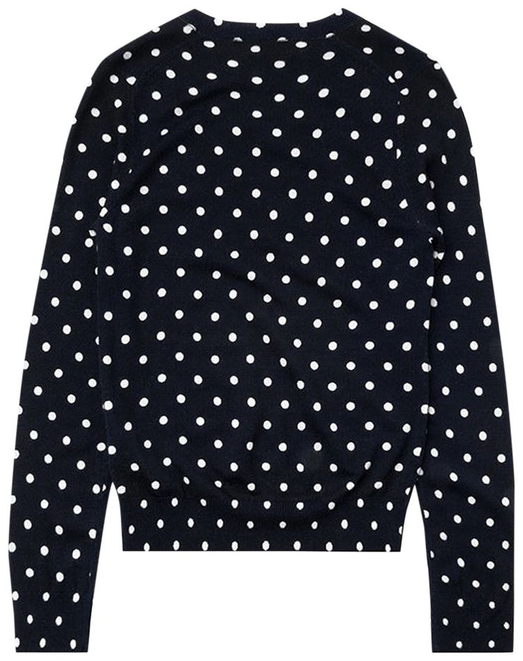 Comme des Garcons PLAY Polka Dot Sweater Navy
