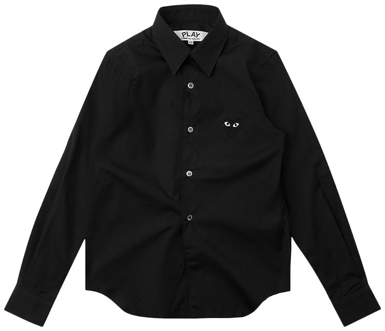Comme des Garcons PLAY Black Heart Button Up Black