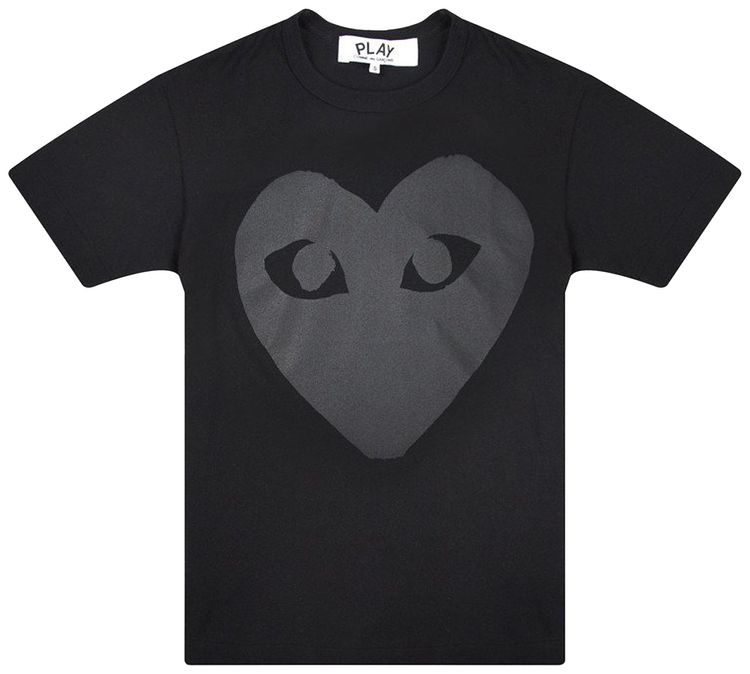 Comme des Garcons PLAY Heart T Shirt BlackBlack