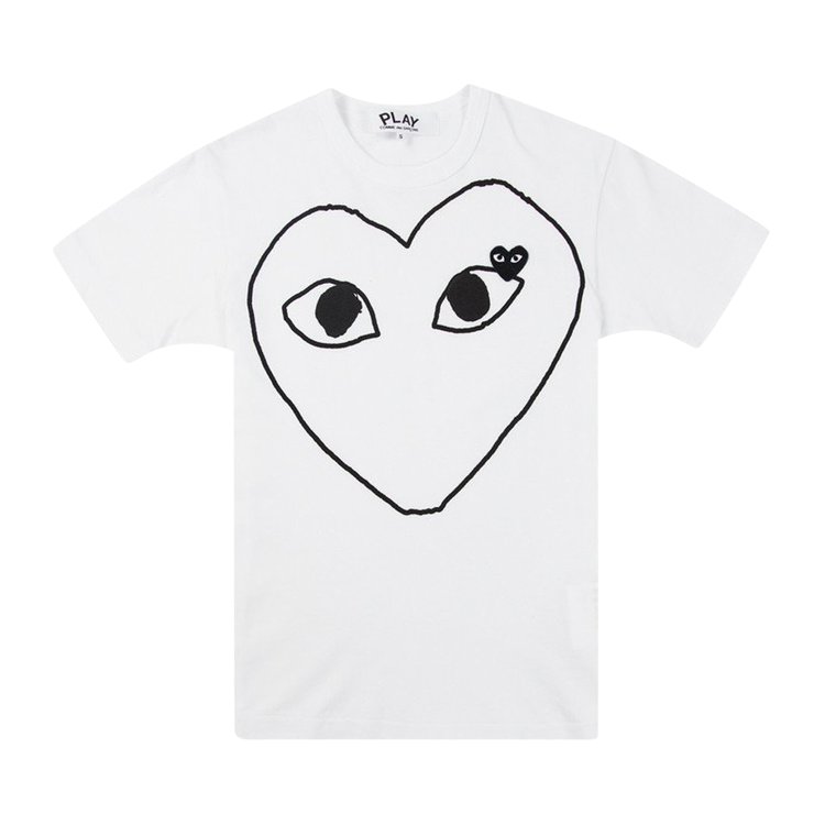 Comme des Garçons PLAY Outline Heart T-Shirt 'White'