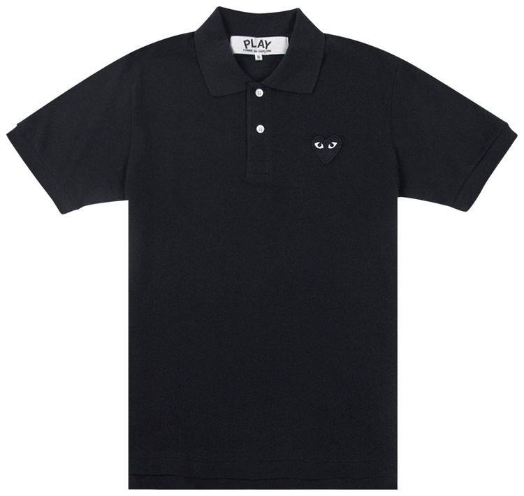 Comme des Garcons PLAY Heart Polo Black