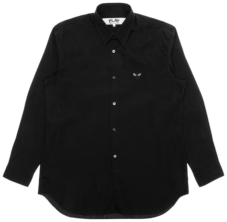Comme des Garcons PLAY Black Emblem Button Down Black