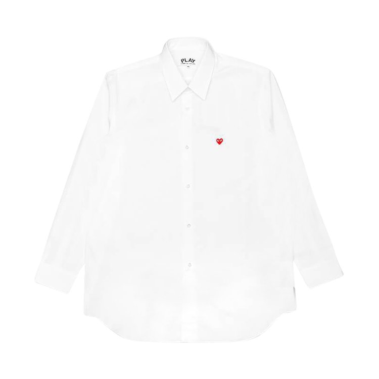 Comme des Garcons PLAY Small Emblem Button Down White