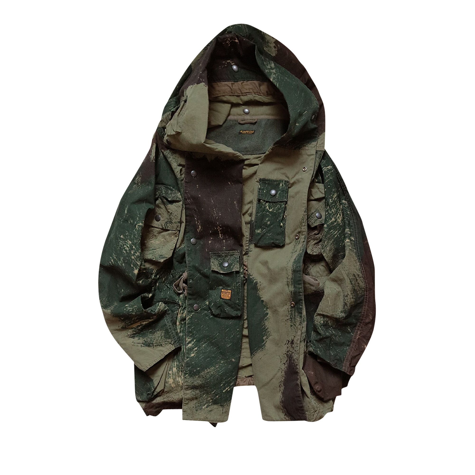 短命二郎1piu1uguale3 CAMO WRAP SHORT COAT NEXT WRAP HOODED [ WHITE CAMO ] | 1piu1uguale3 Osaka - ウノ