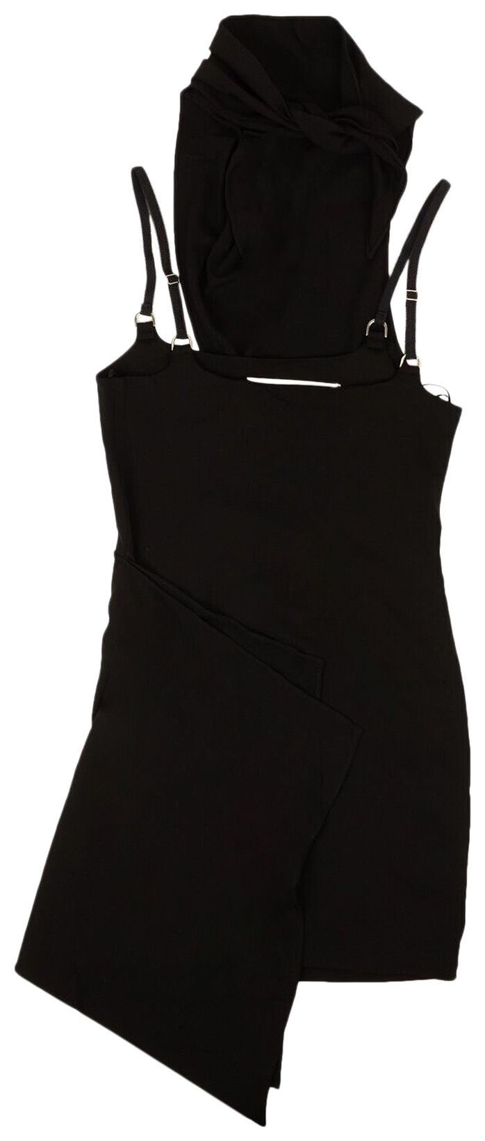 Off White Jersey Bandana Mini Dress BlackWhite