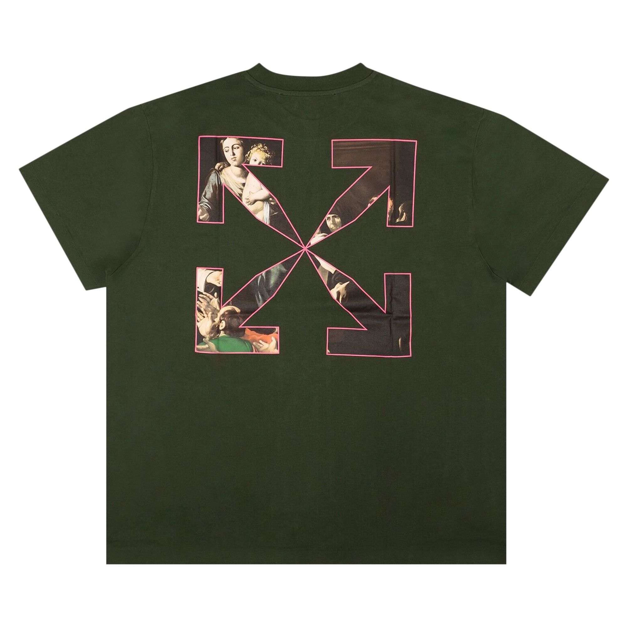 Buy Off-White Sprayed Caravaggio Short-Sleeve Over Tee