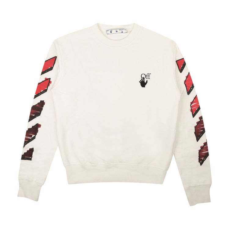 Off White Marker Arrows Crewneck Sweatshirt White