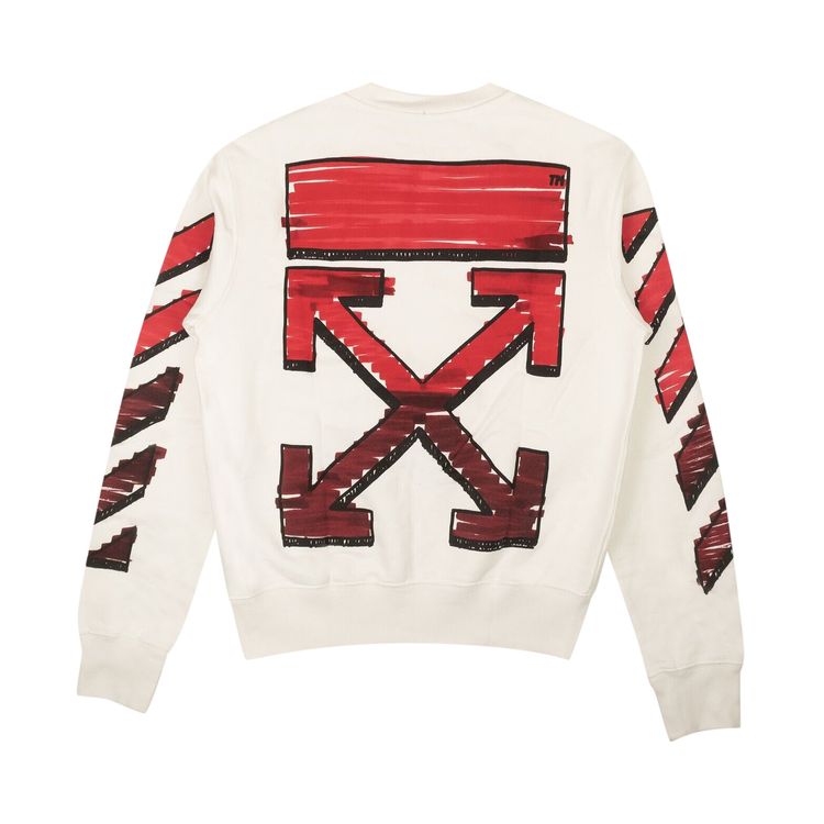 Off White Marker Arrows Crewneck Sweatshirt White