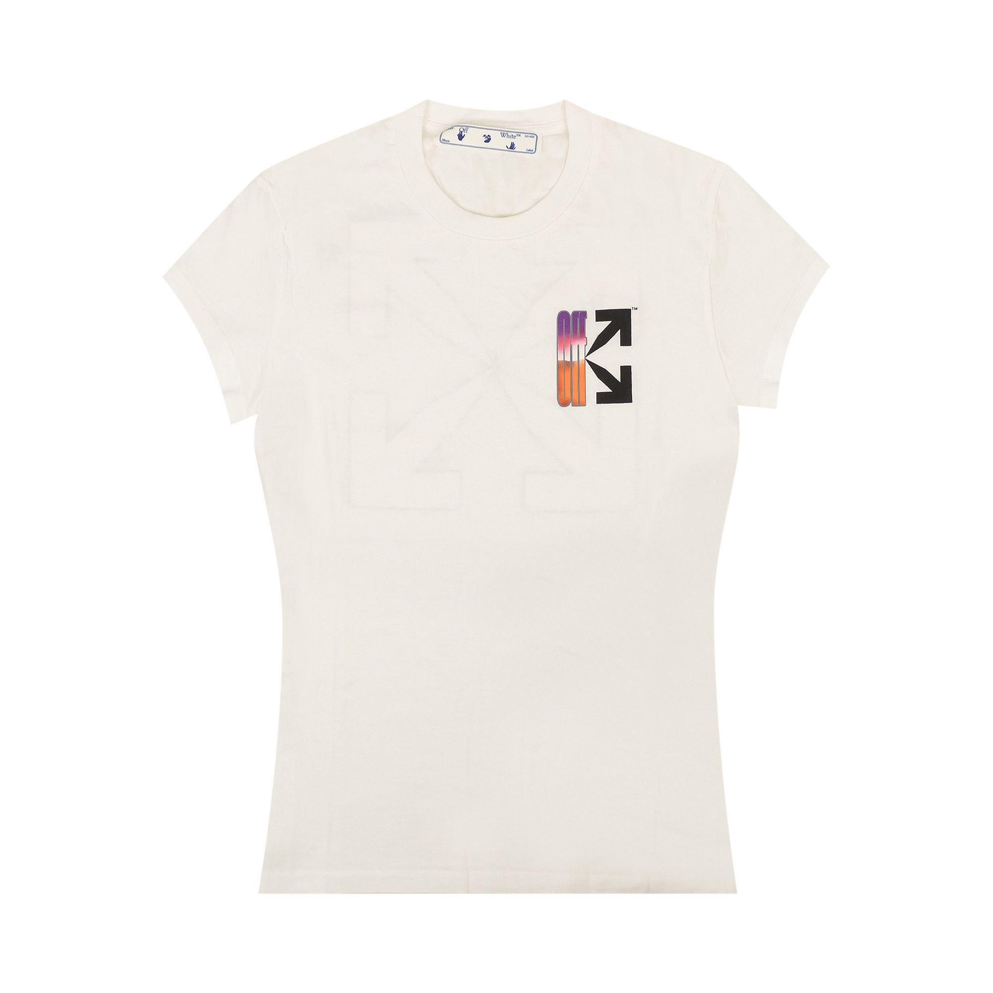 Buy Off White Gradient Short Sleeve T Shirt White Multicolor