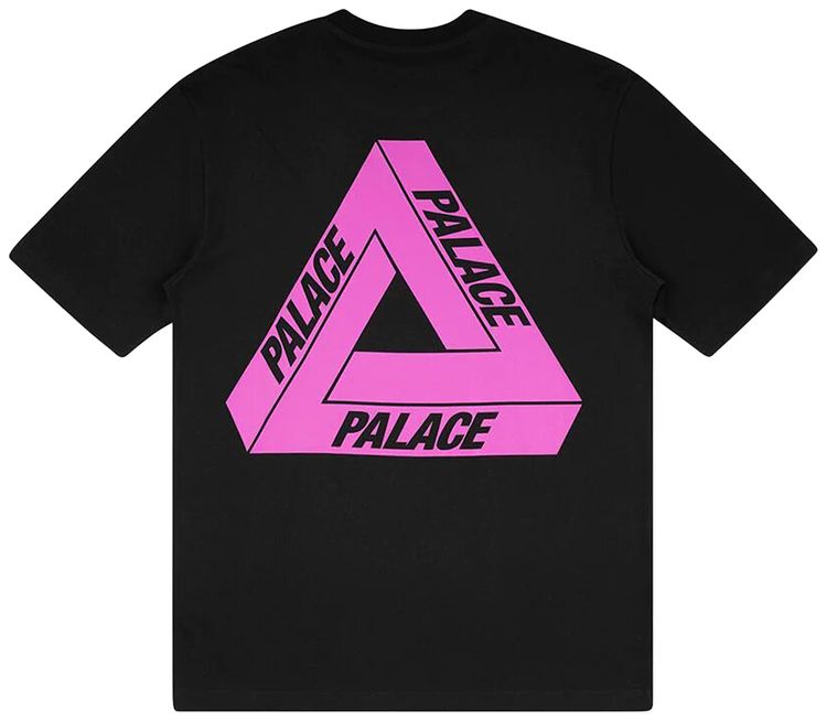 Palace Tri To Help T Shirt BlackFuchsia