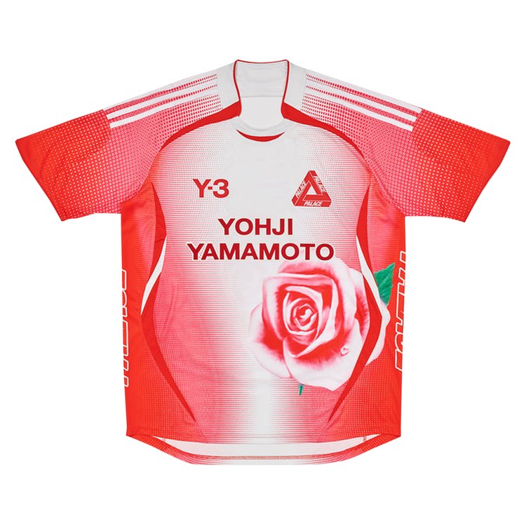 Y-3 x Palace Football T-Shirt 'White/Red'
