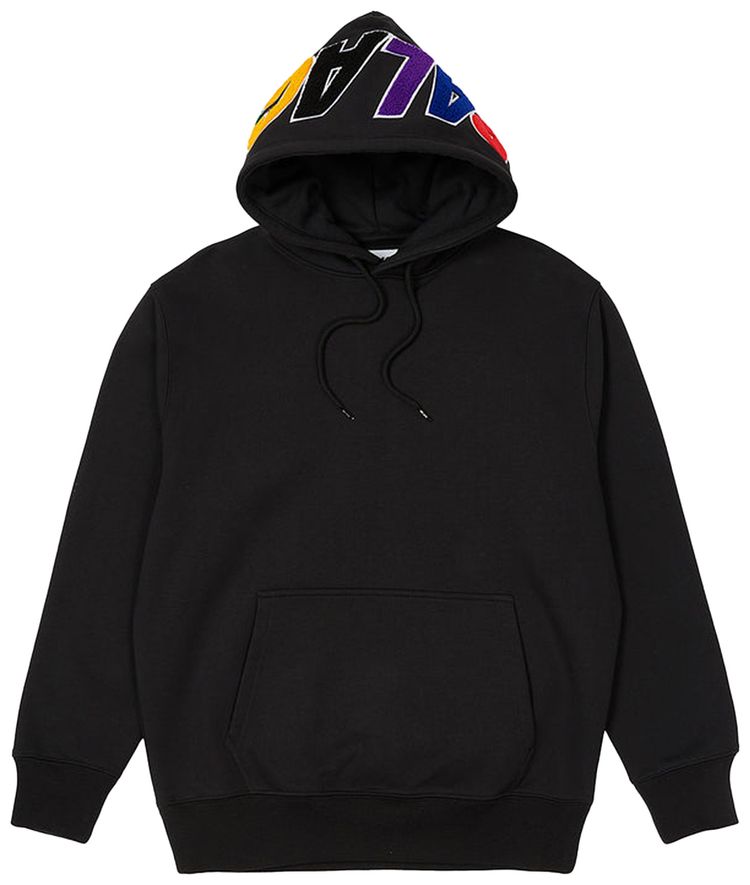 Palace Spell Out Chenille Hood Black