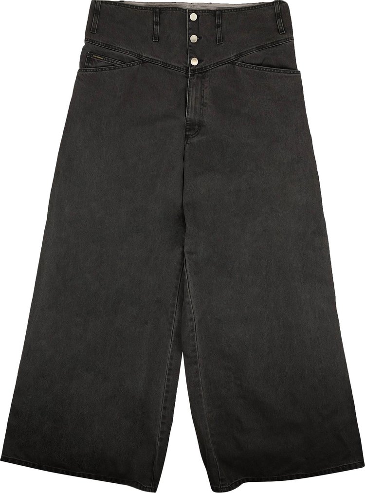Raf Simons Wide Oversized Denim Bandana Pants 'Grey'