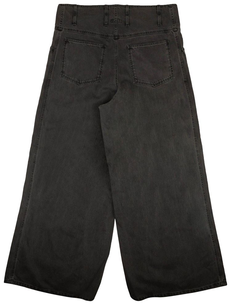 Raf Simons Wide Oversized Denim Bandana Pants Grey
