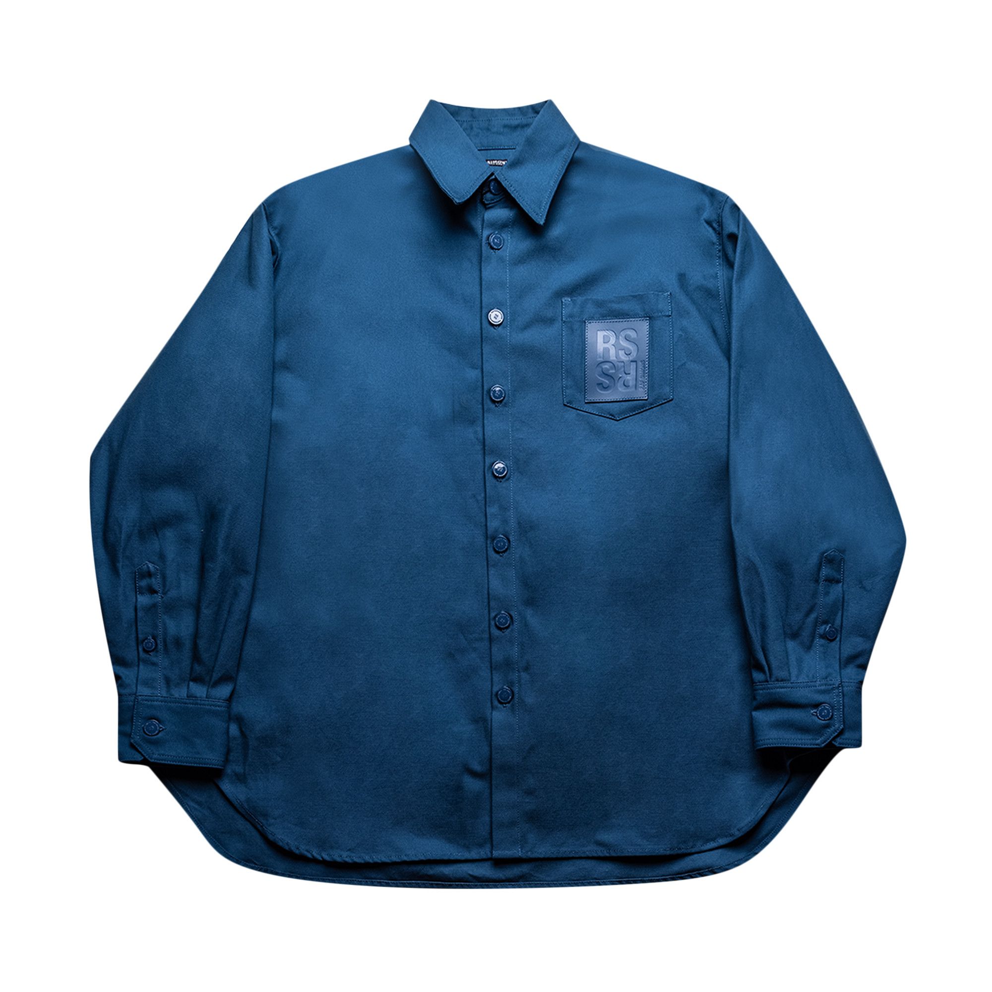 Buy Raf Simons Oversized RS Shirt Blue 222 M243 10080 0040 GOAT UK