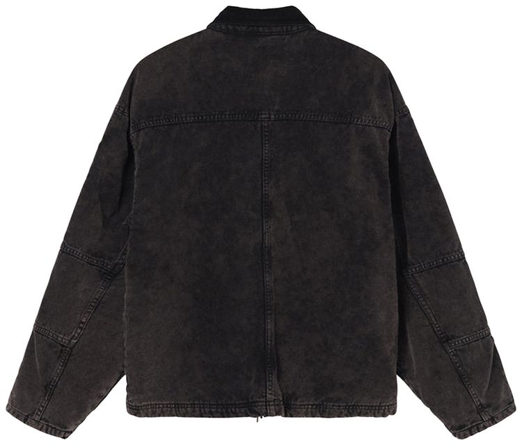 Stussy Washed Canvas Shop Jacket Black