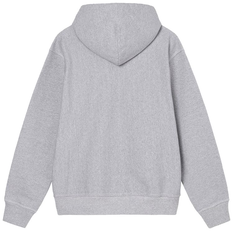 Stussy Contrast Stitch Label Hood Grey Heather