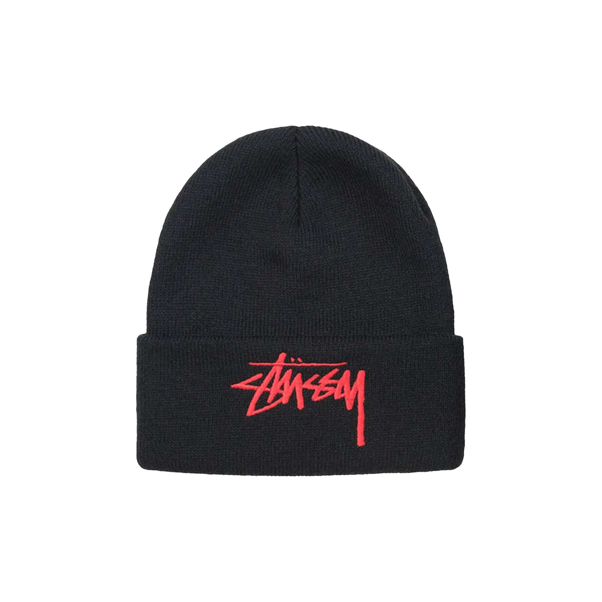 Buy Stussy Big Stock Cuff Beanie 'Black' - 1321144 BLAC | GOAT