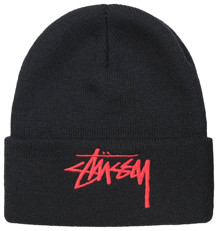 Stussy Big Stock Cuff Beanie Black