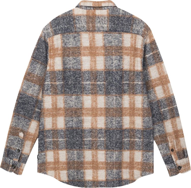 Stussy Plaid Knit Shirt Navy