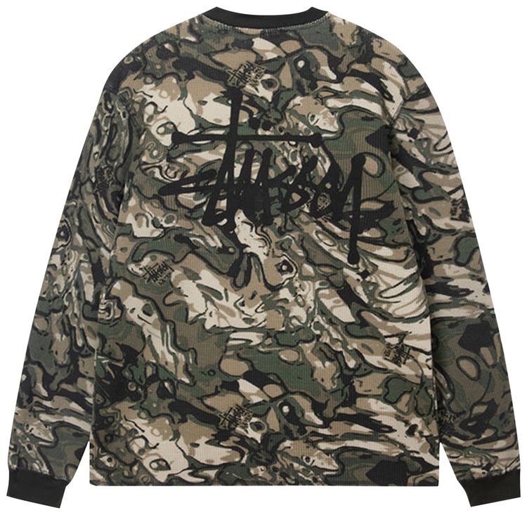 Stussy Basic Stock Long Sleeve Thermal Veil Camo