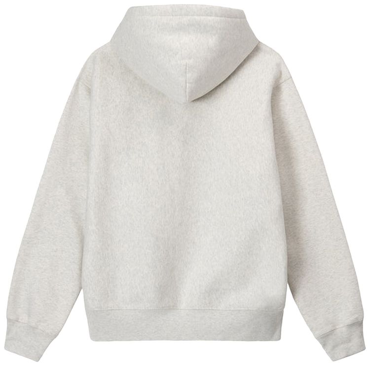 Stussy Stock Logo Applique Hood Ash Heather