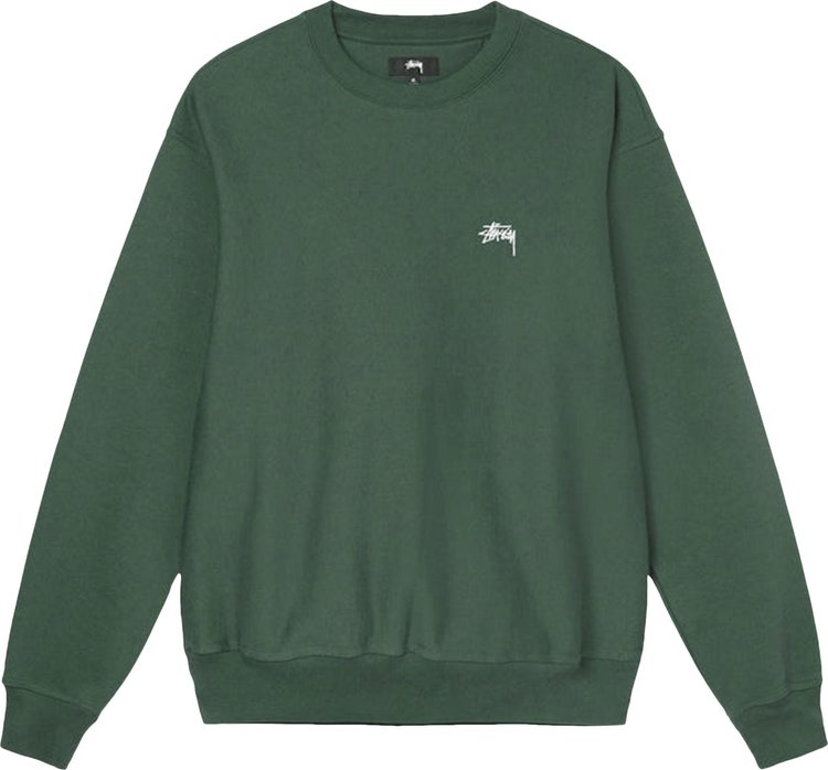 Buy Stussy Stock Logo Crew 'Forest' - 118480 FORE | GOAT