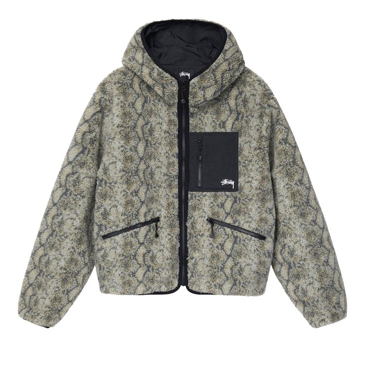 Buy Stussy Snake Jacquard Sherpa Jacket 