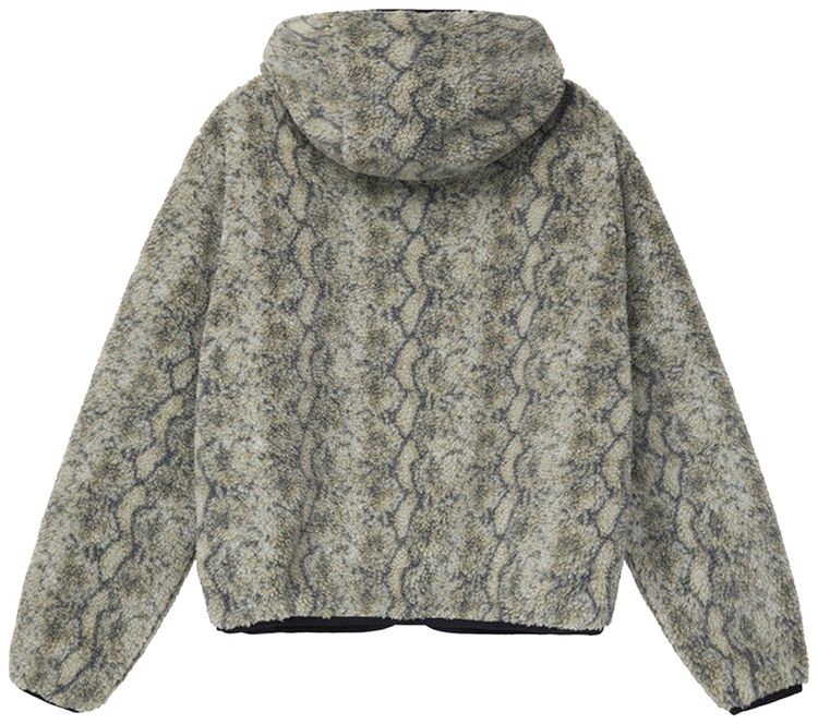 Stussy Snake Jacquard Sherpa Jacket Grey