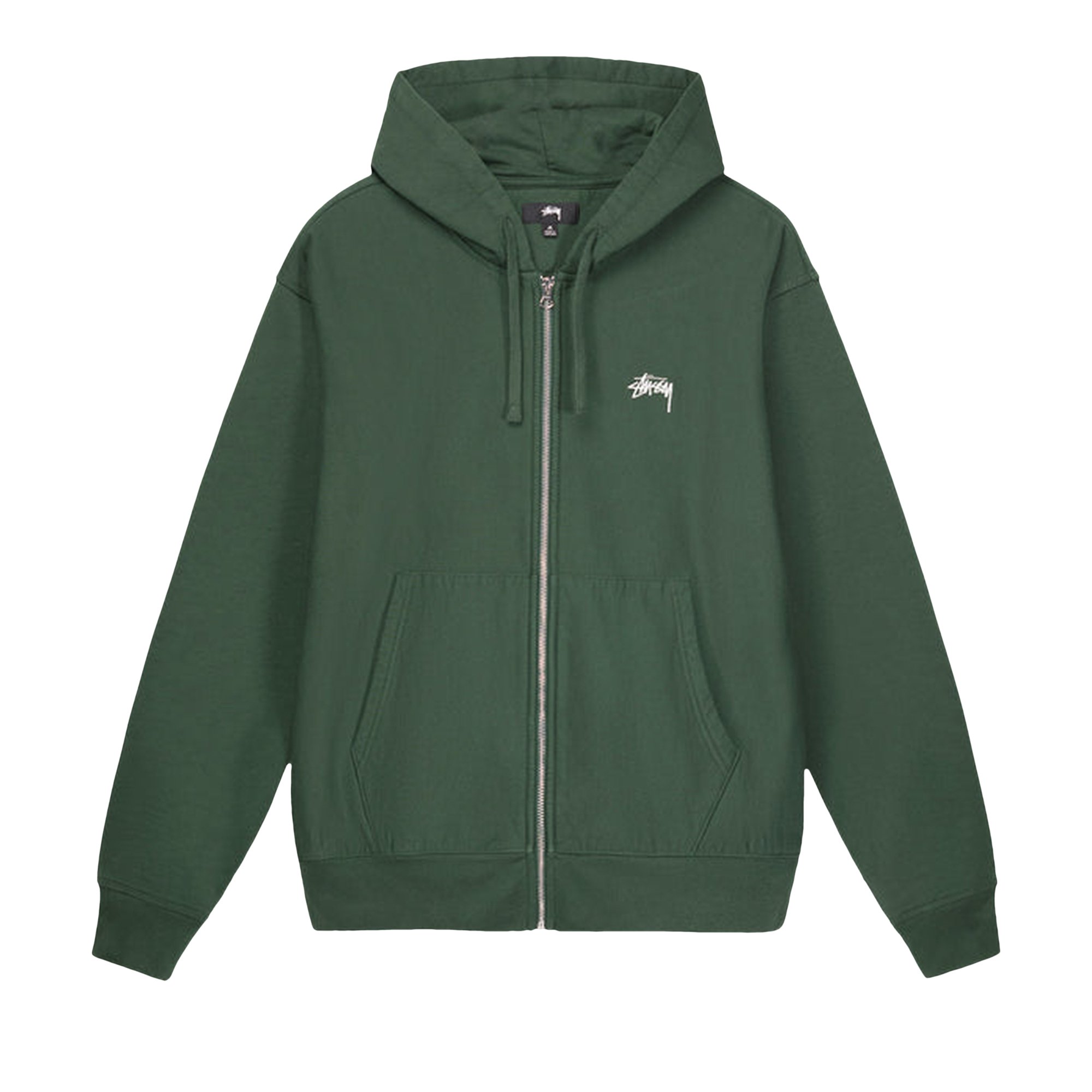 Stussy Stock Logo Zip Hood 'Forest'