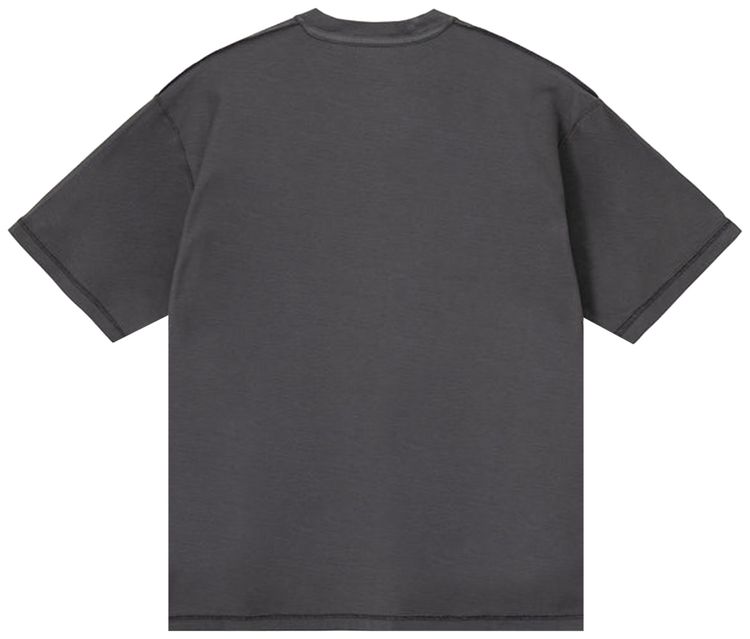 Stussy Pigment Dyed Inside Out Crew Faded Black