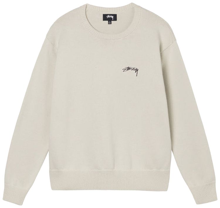 Stussy Care Label Sweater Natural