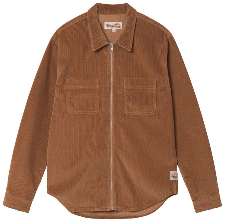 Stussy Wide Wale Cord Zip Shirt Copper