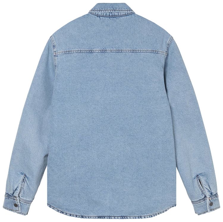 Stussy Sherpa Lined Denim Shirt Light Denim