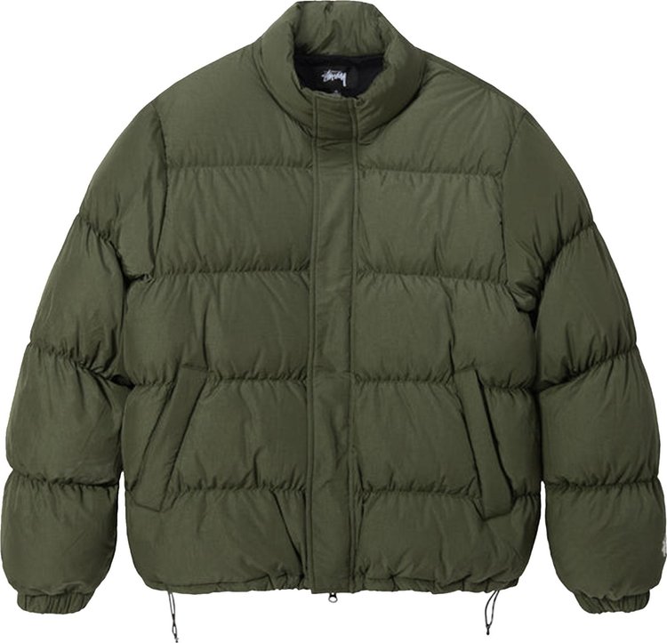 Buy Stussy Ripstop Down Puffer Jacket 'Olive' - 115656 OLIV | GOAT