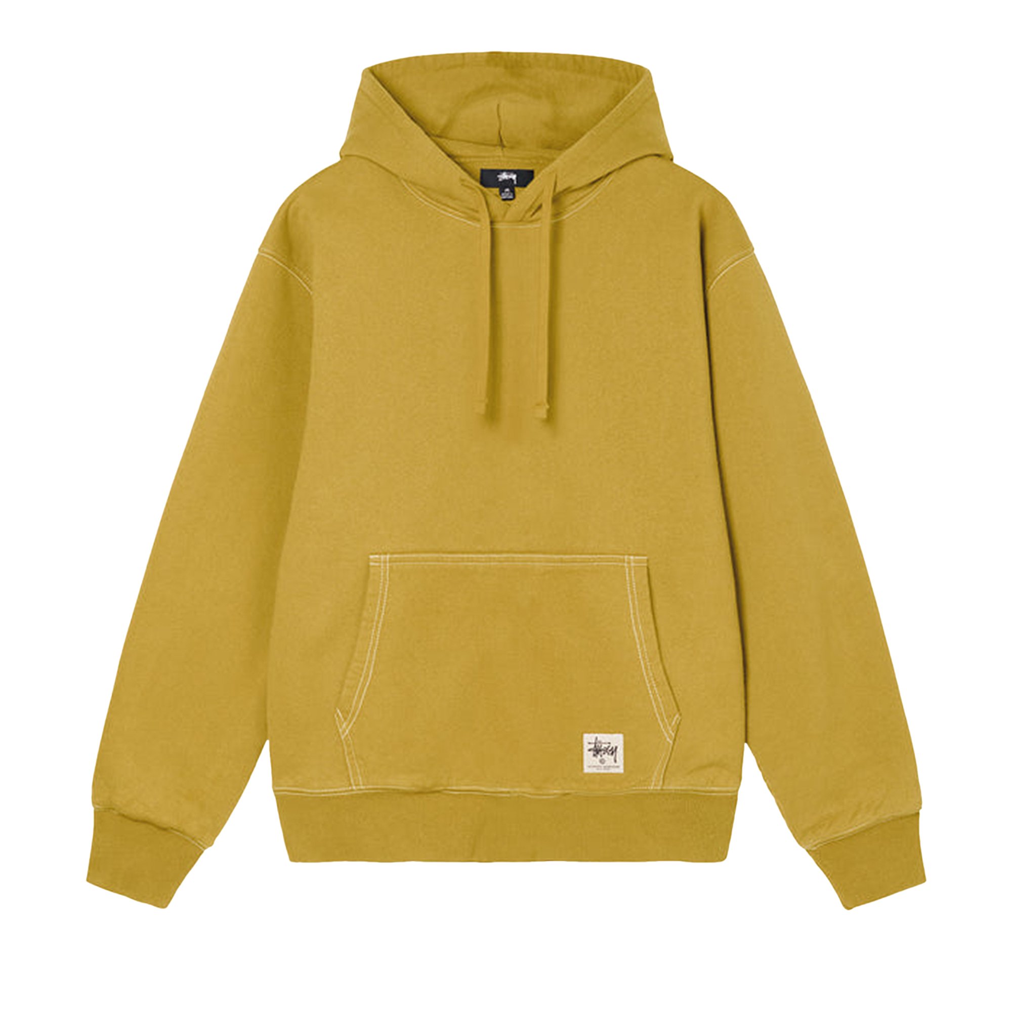 Buy Stussy Contrast Stitch Label Hoodie 'Gold' - 118459 GOLD | GOAT